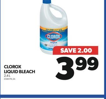 Real Canadian Superstore Clorox liquid bleach, 2.4 l offer