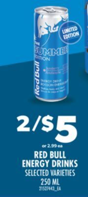Real Canadian Superstore Red bull energy drinks, 250 ml offer