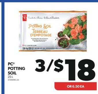 Real Canadian Superstore Pc® potting soil, 25 l offer