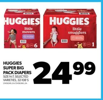 Real Canadian Superstore Huggies super big pack diapers, size n-7, 32-108's offer