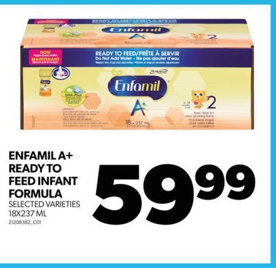 Real Canadian Superstore Enfamil a+ ready to feed infant formula, 18x237 ml offer