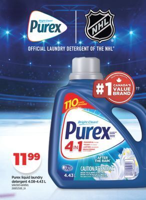 Real Canadian Superstore Purex liquid laundry detergent 4.08-4.43 l offer