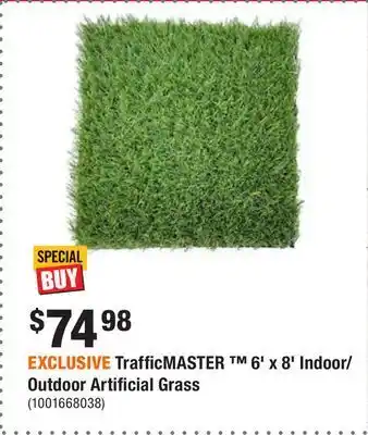 Home Depot Exclusive trafficmaster ™ 6' x 8' indoor/outdoor artificial grass offer