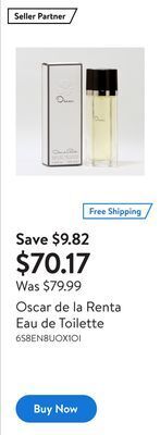 Walmart Oscar de la renta eau de toilette offer