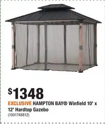 Home Depot Exclusive hampton bay® winfield 10' x 12' hardtop gazebo offer