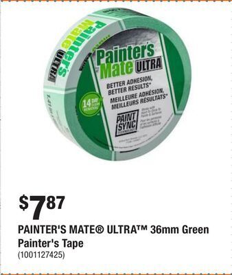 Home Depot Painter's mate® ultra™ 36mm green painter's tape offer