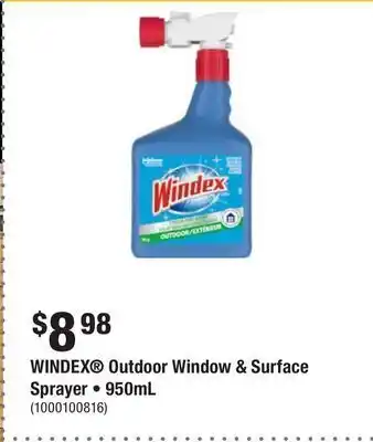 Home Depot Windex® outdoor window & surface sprayer • 950ml offer