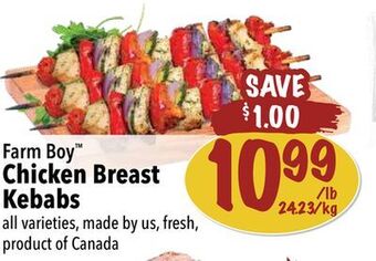 Farm Boy Farm boy™ chicken breast kebabs offer