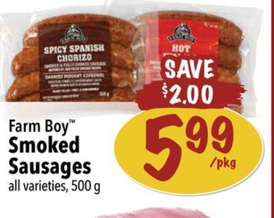 Farm Boy Farm boy™ smoked sausages offer