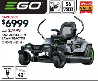 RONA Z6 zero-turn lawn tractor offer