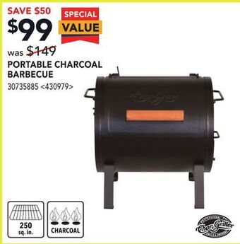 RONA Portable charcoal barbecue offer