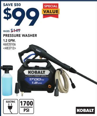 RONA Pressure washer 1.2 gpm offer