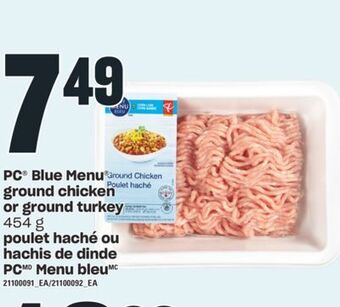 Valu-mart Poulet haché ou hachis de dinde pc menu bleu, 454 g offer