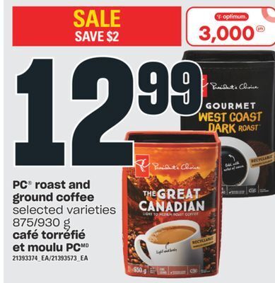 Valu-mart Café torréfié et moulu pc, 875/930 g offer
