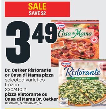 Valu-mart Pizza ristorante ou casa di mama dr. oetker, 320/410 g offer