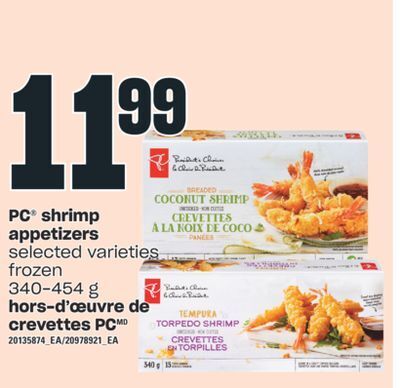 Valu-mart Hors-d'œuvre de crevettes pc, 340-454 g offer