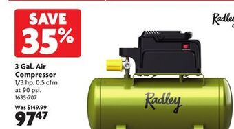 Home Hardware 3 gal. air compressor offer