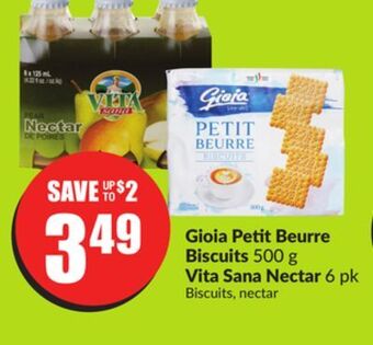 Chalo FreshCo Gioia petit beurre biscuits 500 g vita sana nectar 6 pk offer