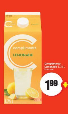 Chalo FreshCo Compliments lemonade 1.75 l offer