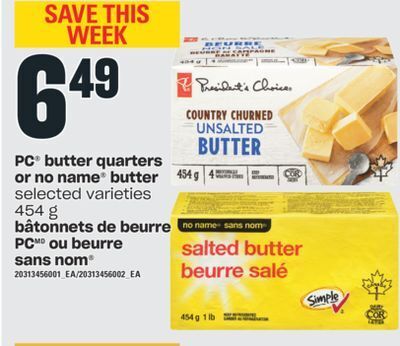 Valu-mart Bâtonnets de beurre pc ou beurre ou beurre sans nom, 454 g offer