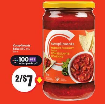 Chalo FreshCo Compliments salsa 650 ml offer