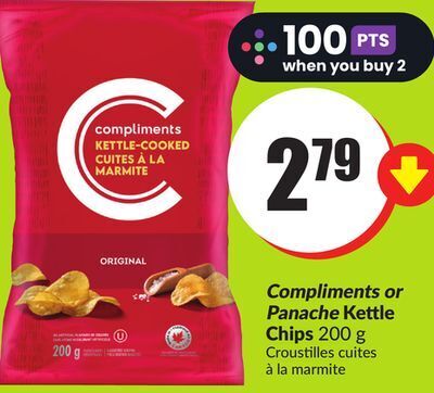 Chalo FreshCo Compliments or panache kettle chips offer