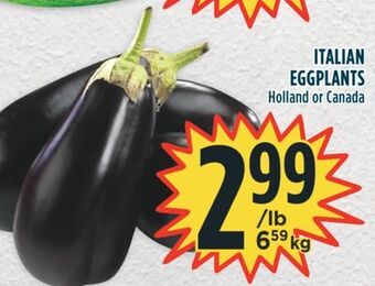 Marché Adonis Italian eggplants offer