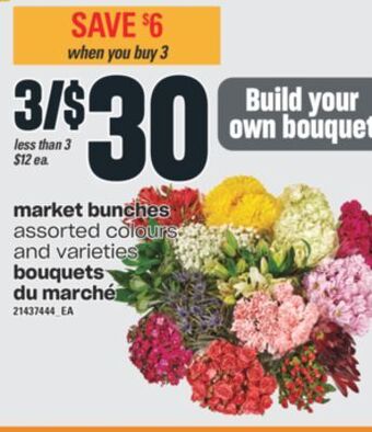 Valu-mart Bouquets du marché offer