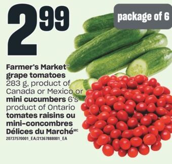 Valu-mart Tomates raisins ou mini-concombres délices du marché offer
