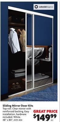 Home Hardware Sliding mirror door kits offer