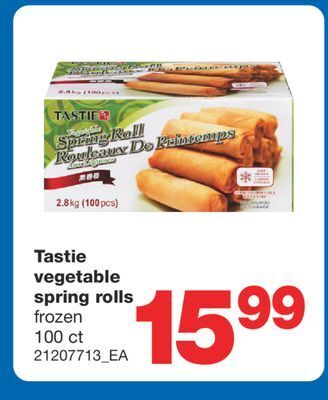 Wholesale Club Tastie vegetable spring rolls, 100 ct offer