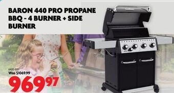 Home Hardware Baron 440 pro propane bbq - 4 burner + side burner offer