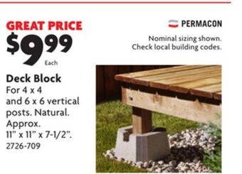 Home Hardware Deck block offer