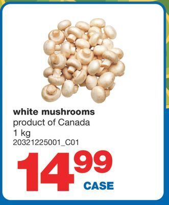 Wholesale Club White mushrooms, 1 kg offer
