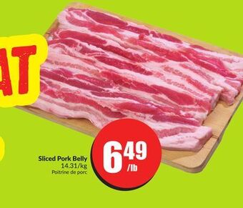 FreshCo Sliced pork belly 14.31/kg offer