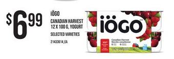 Zehrs Markets Iögo canadian harvest 12 x 100 g, yogurt offer