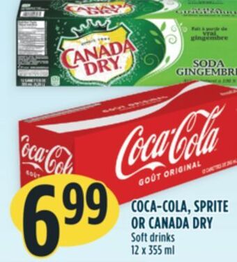 Marché Adonis Coca-cola, sprite or canada dry soft drinks offer