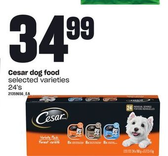 Zehrs Markets Cesar dog food, 24's offer