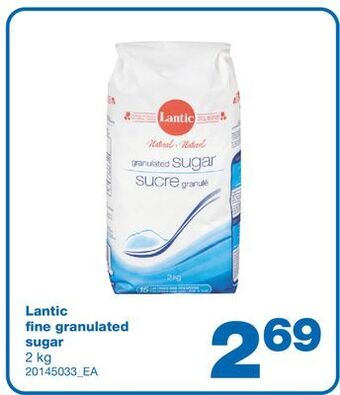 Wholesale Club Lantic fine granulated sugar, 2 kg offer