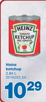 Wholesale Club Heinz ketchup, 2.84 l offer