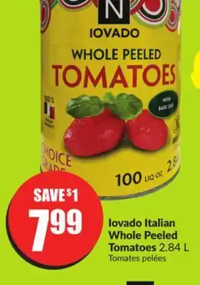 FreshCo Iovado italian whole peeled tomatoes 2.84l offer