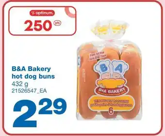 Wholesale Club B&a bakery hot dog buns, 432 g offer