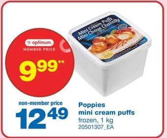 Wholesale Club Poppies mini cream puffs, 1 kg offer