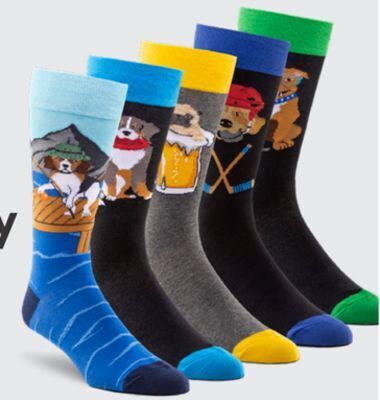 Mark's Men's boxed novelty socks offer