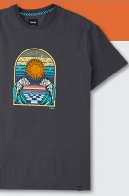 Mark's Men's ride the waves crewneck graphic t shirt offer