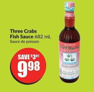 FreshCo Three Crabs Fish Sauce 682 mL offer