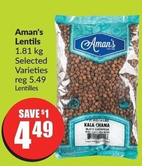 FreshCo Aman's Lentils 1.81 kg offer