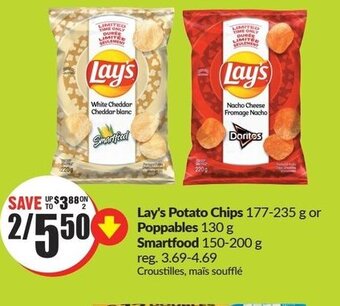 FreshCo Lay's Potato Chips 177-235 g or Poppables 130 g Smartfood 150-200 g offer