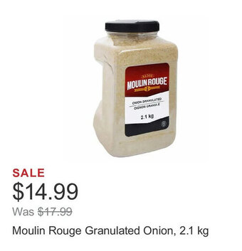 Costco Moulin Rouge Granulated Onion, 2.1 kg offer