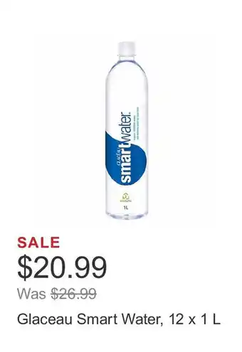 Costco Glaceau Smart Water, 12 x 1 L offer